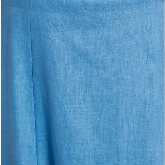 REFORMATION STARFRUIT SLEEVELESS OPEN BACK LINEN PARISIAN BLUE MIDI DRESS sz 12 - Picture 8 of 10
